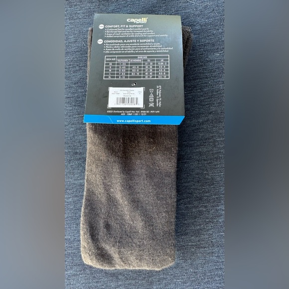 Capelli Sport Soccer Match Socks Dark Grey Adult Men XL Sock Size 9-13 - Picture 3 of 3